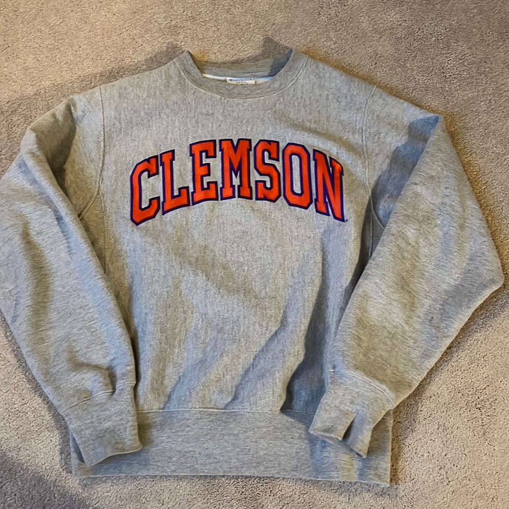 Clemson grey crewneck, in good condition